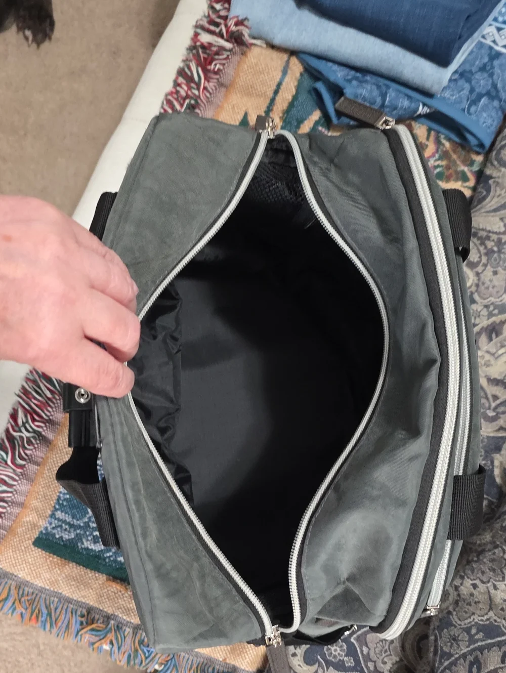 Biaggi Gray Travel Tote Bag